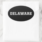 Delaware Ovaler Aufkleber (Tasche)
