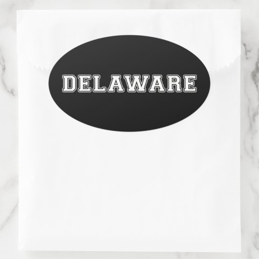 Delaware Ovaler Aufkleber (Tasche)