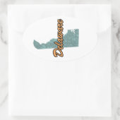 Delaware Ovaler Aufkleber (Tasche)
