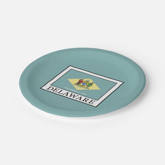 Delaware Pappteller (Schrägansicht)