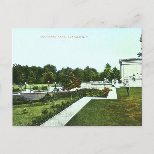 Delaware Park, Buffalo 1910 Vintag Postkarte (Vorderseite)