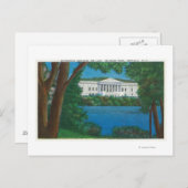 Delaware Park Historischer Bldg und Seeblick Postkarte (Vorne/Hinten)
