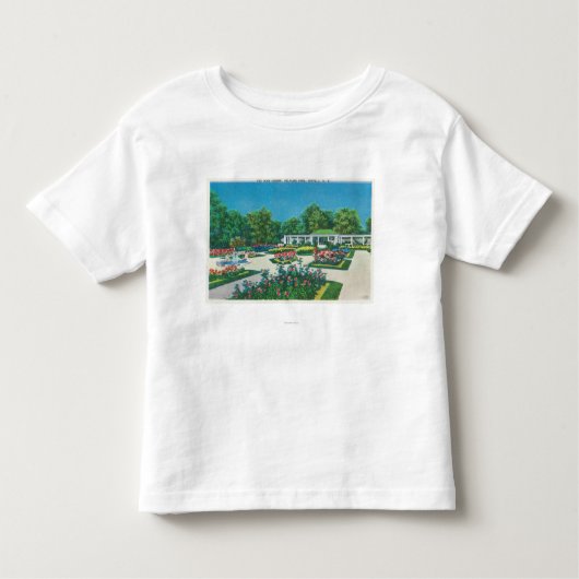 Delaware-Park-Rosen-Garten-Ansicht Kleinkind T-shirt (Vorderseite)