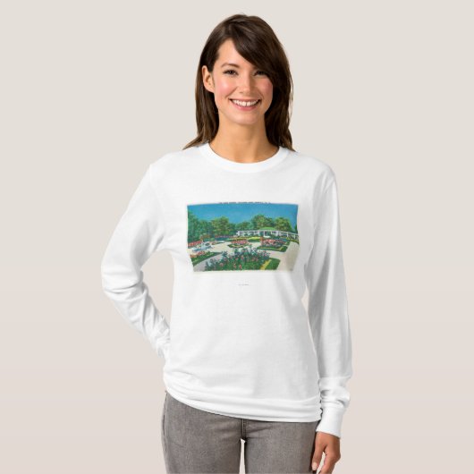 Delaware-Park-Rosen-Garten-Ansicht T-Shirt (Vorne ganz)