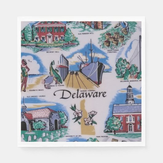 Delaware-Party Serviette (Vorderseite)