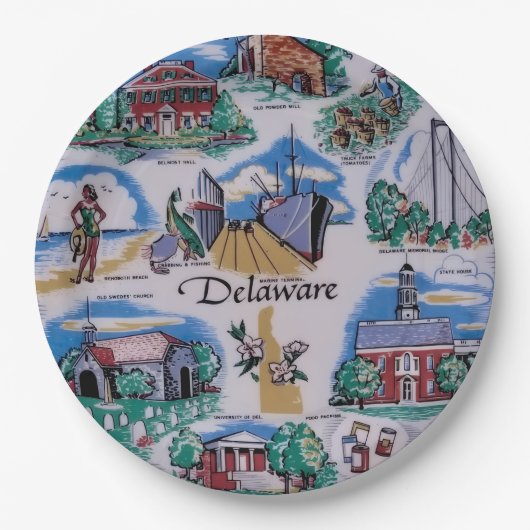 Delaware-Party-Teller Pappteller (Vorderseite)