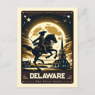 Delaware Patriotischer Geist Vintage Postkarte