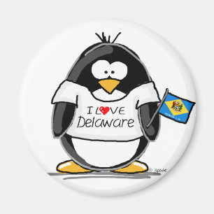 Delaware-Pinguin Magnet