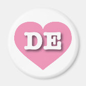 Delaware Pink Heart - I Liebe DE Magnet (Vorne)