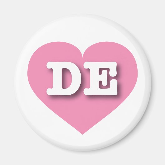 Delaware Pink Heart - I Liebe DE Magnet (Vorne)