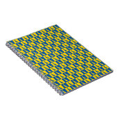 Delaware Pop Art Blau Gold Muster Notizblock (Rechte Seite)