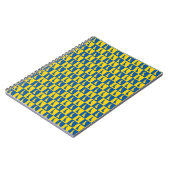 Delaware Pop Art Blau Gold Muster Notizblock (Linke Seite)
