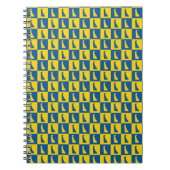 Delaware Pop Art Blau Gold Muster Notizblock (Vorderseite)