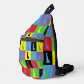 Delaware Pop Art Staat Pattern Crossbody Bag (Rechte Ecke)