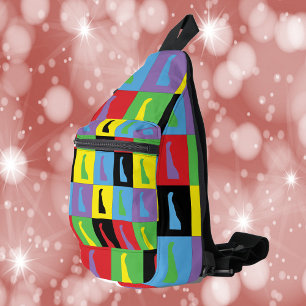Delaware Pop Art Staat Pattern Crossbody Bag