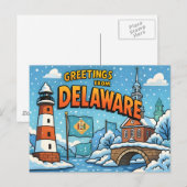 DELAWARE Postkarte (Vorne/Hinten)