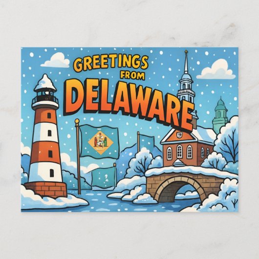 DELAWARE Postkarte (Vorderseite)