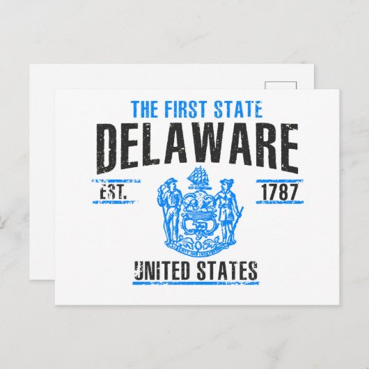 Delaware Postkarte (Vorne/Hinten)
