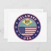 Delaware Postkarte (Vorne/Hinten)