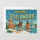 DELAWARE Postkarte (Vorne/Hinten)
