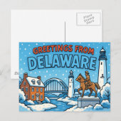 DELAWARE Postkarte (Vorne/Hinten)