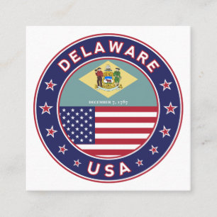 Delaware Quadratische Visitenkarte