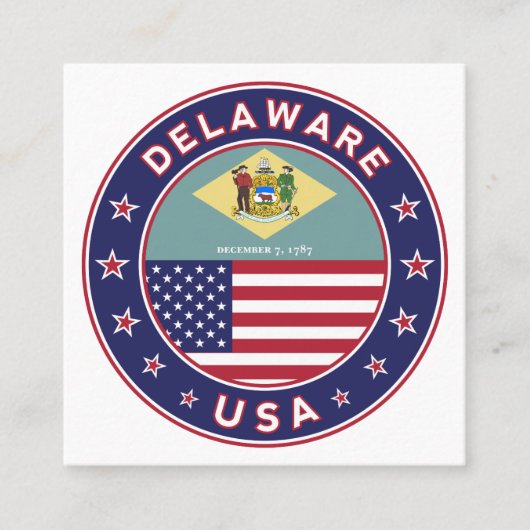 Delaware Quadratische Visitenkarte (Vorderseite)