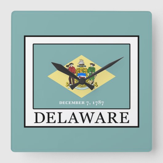 Delaware Quadratische Wanduhr (Vorderseite)