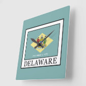 Delaware Quadratische Wanduhr (Winkel)