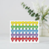 Delaware Rainbow Hearts Postkarte (Stehend Vorderseite)