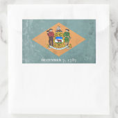 Delaware Rechteckiger Aufkleber (Tasche)