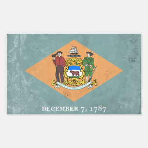 Delaware Rechteckiger Aufkleber