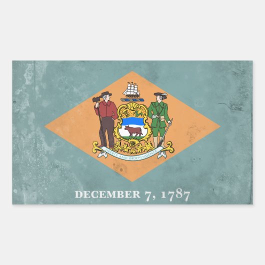 Delaware Rechteckiger Aufkleber (Vorderseite)