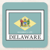 Delaware Rechteckiger Pappuntersetzer (Vorderseite)