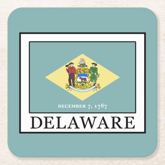 Delaware Rechteckiger Pappuntersetzer (Vorderseite)