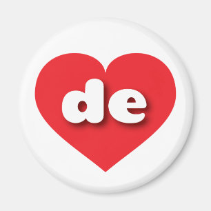 Delaware Red Heart - I Liebe DE Magnet