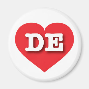 Delaware Red Heart - I Liebe DE Magnet