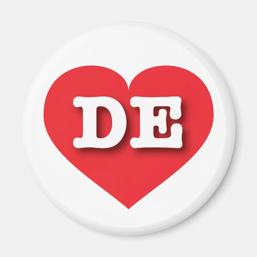 Delaware Red Heart - I Liebe DE Magnet (Vorne)