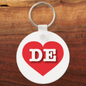 Delaware Red Heart - I Liebe DE Schlüsselanhänger (Vorderseite)