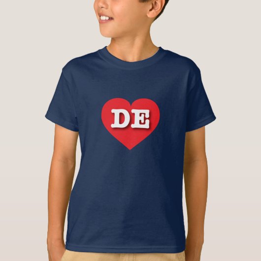 Delaware Red Heart - I Liebe DE T-Shirt (Vorderseite)