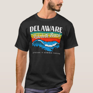 Delaware RehoBeide Beach Retro Surf Wave Graphic T-Shirt
