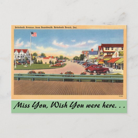 Delaware, Rehoboth Ave. Postkarte (Vorderseite)