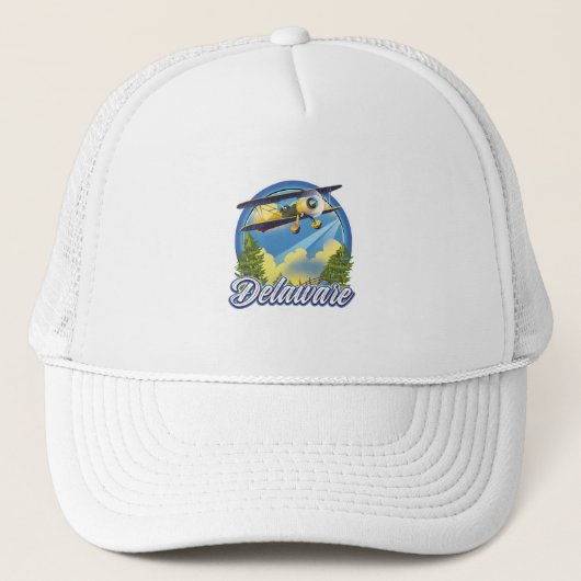 Delaware-Reiselogo Truckerkappe (Vorderseite)