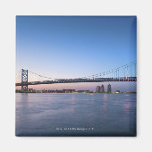 Delaware River, Ben Franklin Bridge Magnet (Vorne)