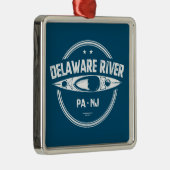 Delaware River Kayaking Ornament Aus Metall (Rechts)
