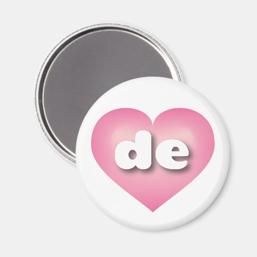 Delaware-rosa-fade-heart - I Liebe de Magnet (Vorderseite/Rückseite)