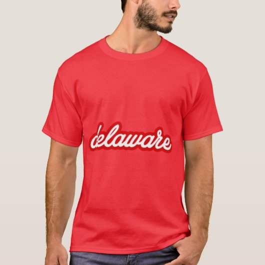 Delaware Rot T-Shirt (Vorderseite)