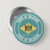 Delaware Round Emblem Button (Vorne & Hinten)