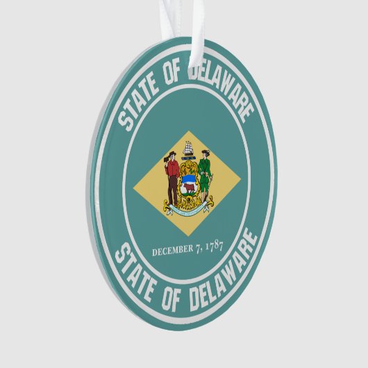 Delaware Round Emblem Ornament (Vorderseite)