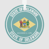 Delaware Round Emblem Ornament (Rückseite)